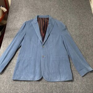 Isaiah Ciarrai Fine Knitwear Men’s Blue Cotton Blazer Sz IT 58
